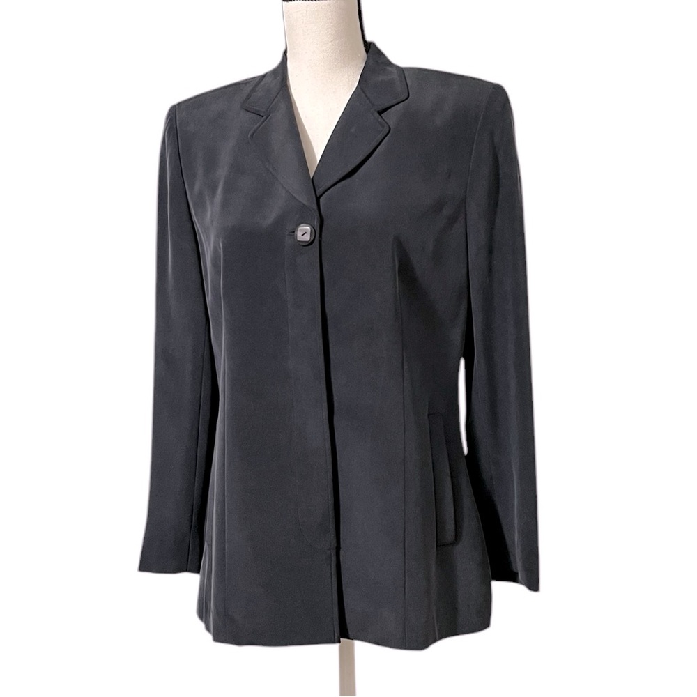 Liz Claiborne Silk Button Down Lined Blazer Size 6P NWOT